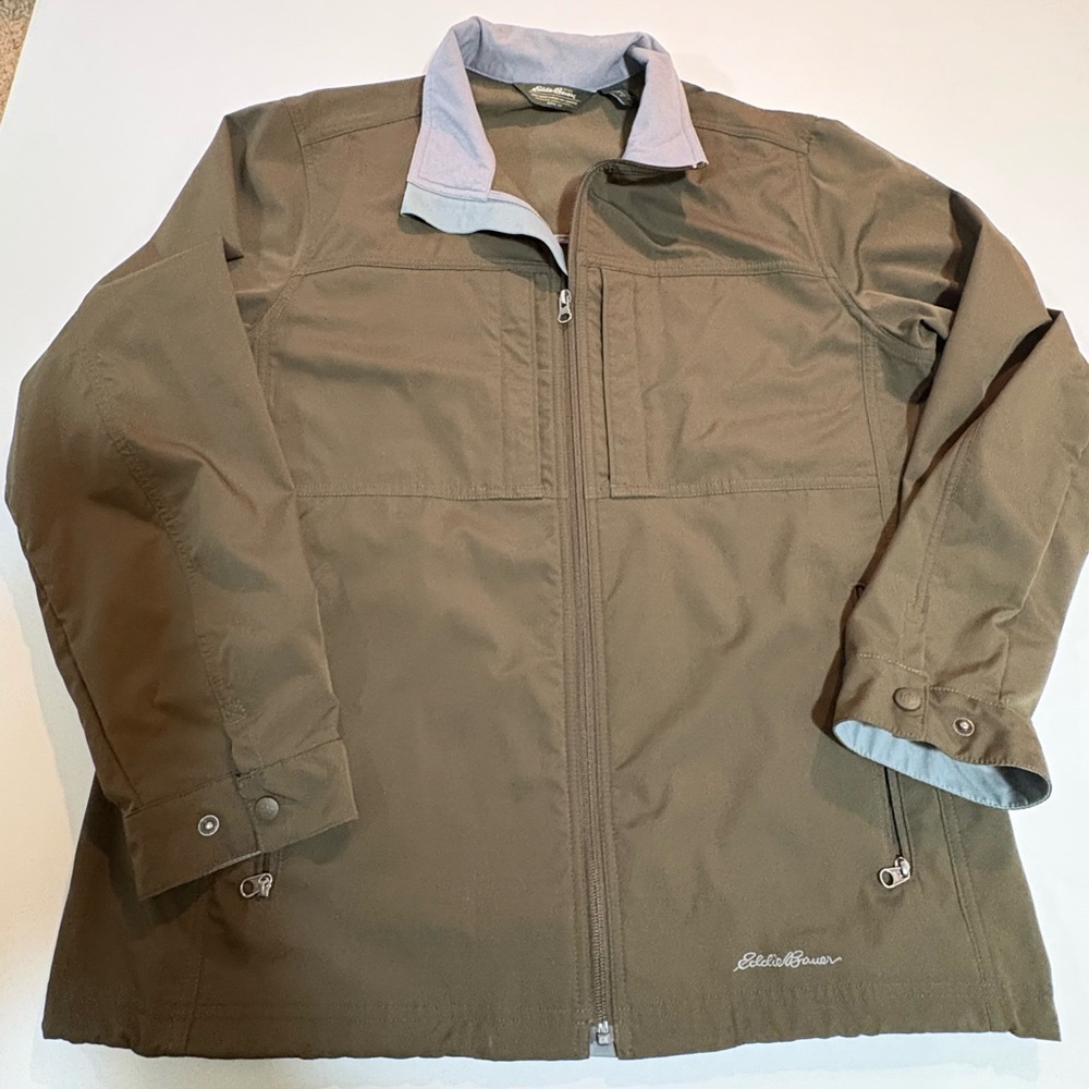 Eddie Bauer Windfoil  Men's Tan Jacket | Size Large Tall |